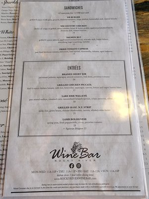 Menu photo 8 Wine Bar Rocky River Rocky River, OH