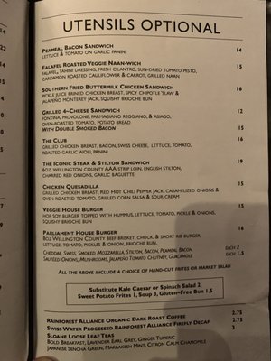 Menu photo 5 The House On Parliament Toronto, ON