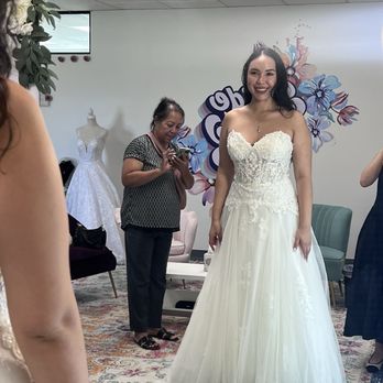 Lucy Pearl Bridal - Beautifully embellished A-Line gown for a bride of more petite height (I'm 5'7). - Bridal Near Me - San Diego, California Lucy Pearl Bridal - Beautifully embellished A-Line gown for a bride of more petite height (I'm 5'7). - Bridal Near Me - San Diego, California