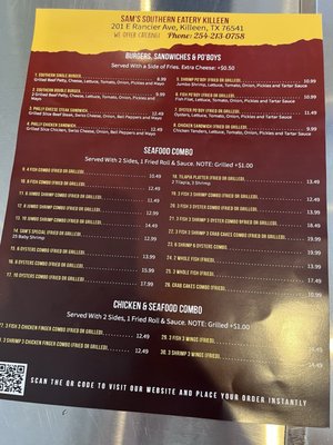 Menu photo 2 Sam's Southern Eatery Killeen Killeen, TX Menu photo 2 Sam's Southern Eatery Killeen Killeen, TX