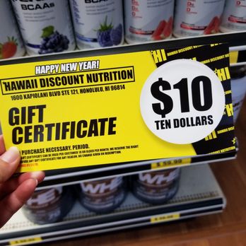 Hawaii Discount Vitamins Superstore - Honolulu - Coupon that they were handing out outside of 24 hour fitness kapiolani - Vitamins & Supplements Near Me - Honolulu, Hawaii