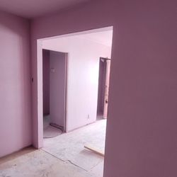 Fonsi Paint - This wall needed to be painted white. Fonsi thought it was a good idea to use this primer just a bunch of old mixed paint.