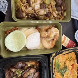 Vegetable Lo Mein, Honey Walnut Shrimp, Black Pepper Beef Filet, Chicken Peanut Curry Vegetable Lo Mein, Honey Walnut Shrimp, Black Pepper Beef Filet, Chicken Peanut Curry