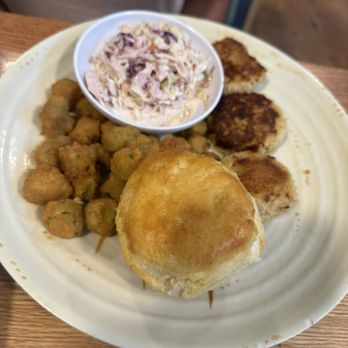 Page's Okra Grill - Crab Cake Platter# - Southern Near Me - Summerville, South Carolina