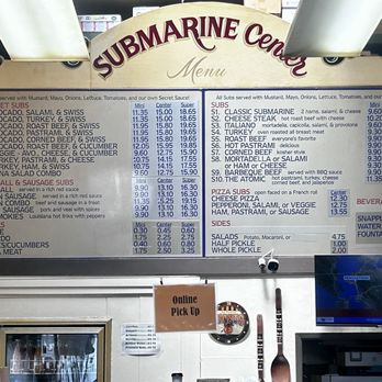 Submarine Center - Menu - Italian Near Me - San Francisco, California Submarine Center - Menu - Italian Near Me - San Francisco, California
