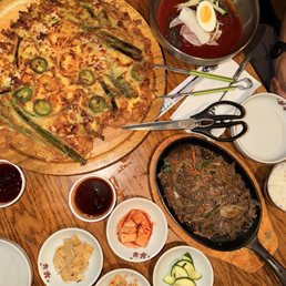 seafood pancake and bulgogi seafood pancake and bulgogi