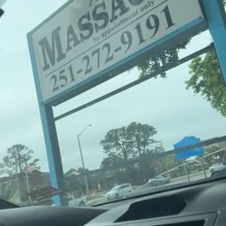 Austin Massage - Their sign and phone number