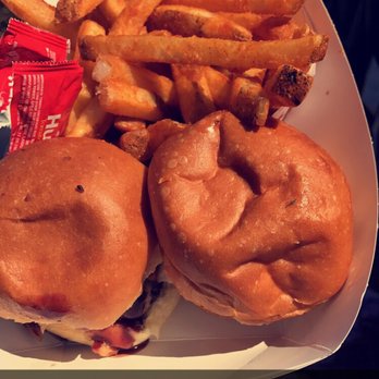Rollin Roadhouse - Fries and 2 pork sliders - Food Trucks Near Me