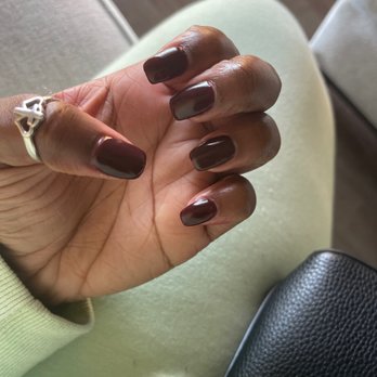 Planet Nail Bar - Maroon nails. - Nail Salons Near Me - Houston, Texas
