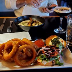 J Rego's Gathering Place - Caprese Sandwich & Onion Rings + Mushroom Risotto (my parents' lunch date @ J Rego's!) -- 5 STARS!