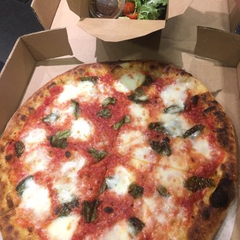 Mac's Brick Oven Pizza - Margherita Pizza and a Side Salad. - Pizza Near Me - Butler, Pennsylvania Mac's Brick Oven Pizza - Margherita Pizza and a Side Salad. - Pizza Near Me - Butler, Pennsylvania