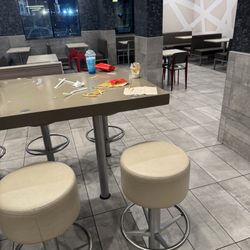 McDonald's - More trash and food left on the tables