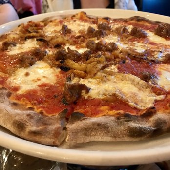 Bodrum - Pizza with merquez sausage - Mediterranean Near Me - New York, New York