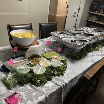 Taco Lady - Self serve taco bar that Taco Lady's team set up for us. So delicious! Everything was kept warm the whole night. - Caterers Near Me Taco Lady - Self serve taco bar that Taco Lady's team set up for us. So delicious! Everything was kept warm the whole night. - Caterers Near Me