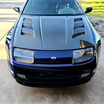 Azcustomz - Difficult to wrap curves , luevered front fascia and rough 300zx lower factory protection surface Not Flat. Amazing - Car Window Tinting Near Me - Phoenix, Arizona