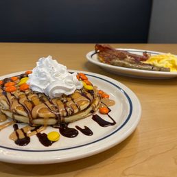 NEW REESE'S PIECES Pancakes - (Short Stack) combo.