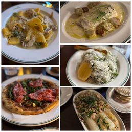 Papperdelle with braised rabbit, Wagyu pizza, pillows of gold, arugula salad, asparagus Papperdelle with braised rabbit, Wagyu pizza, pillows of gold, arugula salad, asparagus