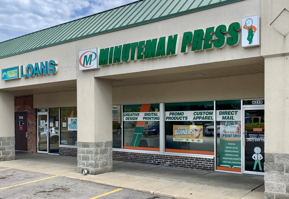 MINUTEMAN PRESS KENOSHA Updated June 2024 4219 75th St, Kenosha