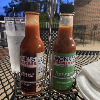 Monk's Steamer Bar - Hot sauce - Sports Bars Near Me - Sarasota, Florida