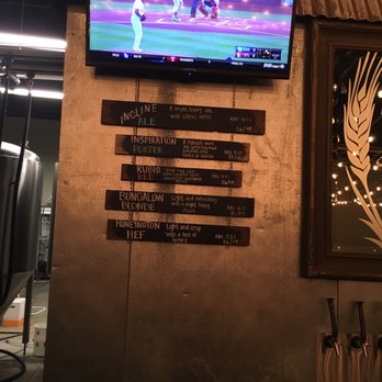 Mt. Lowe Brewing Co. - Half of the menu - Breweries Near Me - Arcadia, California