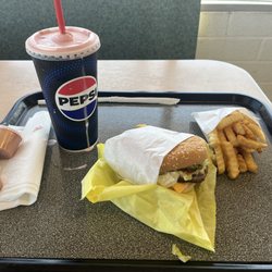David's Brawny Burger - Brawny burger, fries and shake