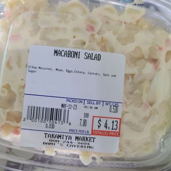 Takamiya Market - Macaroni salad tray. Delicious - Grocery Near Me - Wailuku, Hawaii