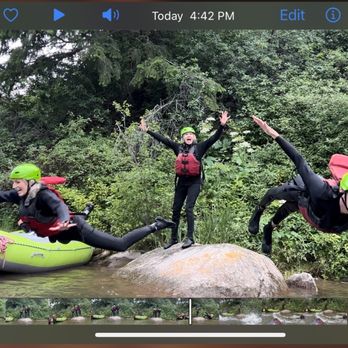 Elk Mountain Expeditions - Bellyflopping break, as we stopped on a rock - Rafting/Kayaking Near Me - Aspen, Colorado