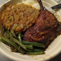 Jerk Chicken was very Disappointing. No Hot Pepper infused at all. Might as well call it Pimento Herb Chicken. Jerk Chicken was very Disappointing. No Hot Pepper infused at all. Might as well call it Pimento Herb Chicken.