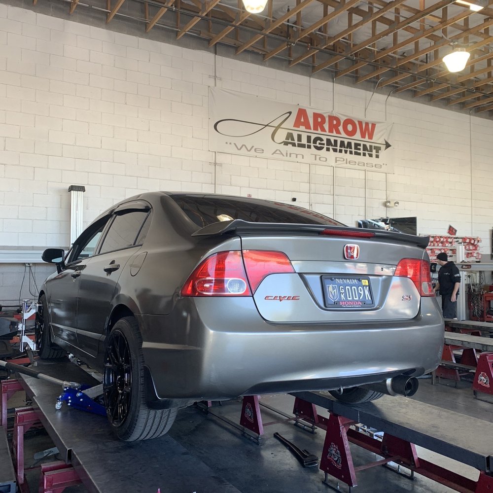 A Arrow Alignment - Car on the rack - Auto Repair Near Me - Las Vegas, Nevada A Arrow Alignment - Car on the rack - Auto Repair Near Me - Las Vegas, Nevada