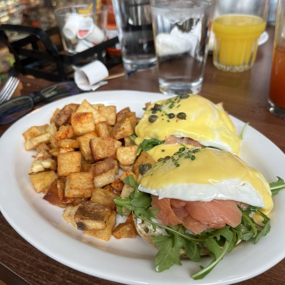 Dime Store - Cold smoked salmon Benny w/ over easy eggs - Breakfast & Brunch Near Me - Rochester Hills, Michigan