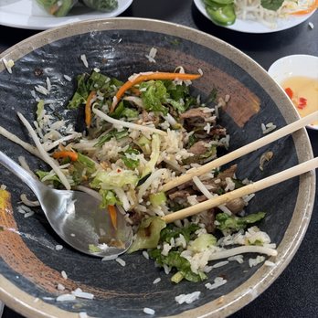 Pho Luc Lac - Pork verm with rice half eaten - Vietnamese Near Me - San Jose, California Pho Luc Lac - Pork verm with rice half eaten - Vietnamese Near Me - San Jose, California