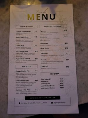 Menu photo 2 Gaslight Company Folsom, CA Menu photo 2 Gaslight Company Folsom, CA