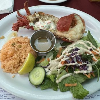 Mariscos Bahia de Ensenada - Broiled lobster - Seafood Near Me - Ensenada, BCN
