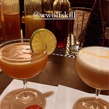 W Wolfskill - Whiskey sour and some random drink my friend ordered - Cocktail Bars Near Me - Riverside, California