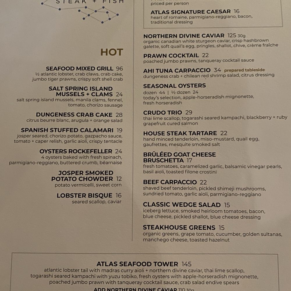 Atlas Steak + Fish - June 2024 - Steakhouses Near Me - Burnaby, British Columbia