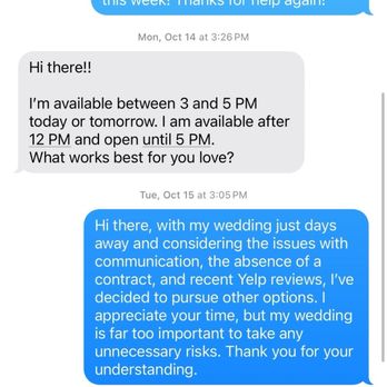 Glammed Up - texts showing poor communication, lack of learning from mistakes from past reviews, and not giving client benefit of the doubt. - Hair Stylists Near Me Glammed Up - texts showing poor communication, lack of learning from mistakes from past reviews, and not giving client benefit of the doubt. - Hair Stylists Near Me
