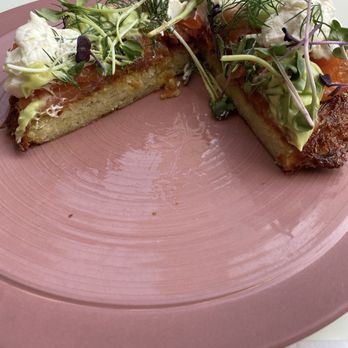 Venue - Layers of potato , salmon, avacado , and cream cheese. - Bars Near Me - Prague, Puerto Rico