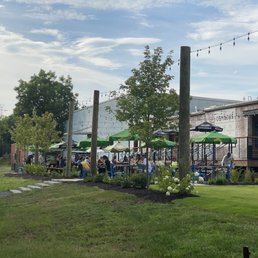 The commons outdoor dining space