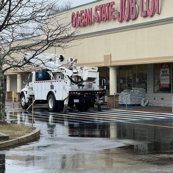 Ocean State Job Lot - They are fixing the sign on a rainy Thursday! - Discount Store Near Me - Lincoln, Rhode Island Ocean State Job Lot - They are fixing the sign on a rainy Thursday! - Discount Store Near Me - Lincoln, Rhode Island