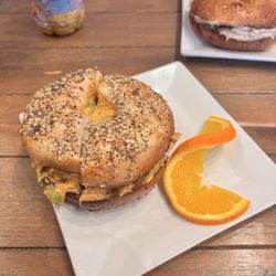 Stacks Espresso Bar - Troy - the Tina on an everything bagel