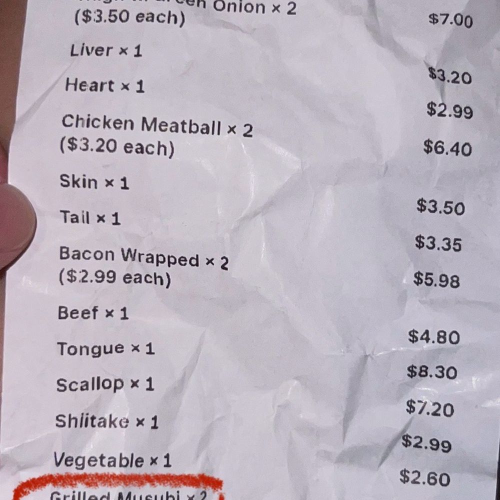 Torikyu - Can't even drink. Overcharged us for stuff we did not order. Recheck your receipts carefully - Japanese Near Me - Honolulu, Hawaii Torikyu - Can't even drink. Overcharged us for stuff we did not order. Recheck your receipts carefully - Japanese Near Me - Honolulu, Hawaii