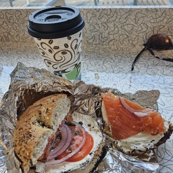 Neal's Bagels - Locks & cream cheese in everything bagel - Bagels Near Me - Gaithersburg, Maryland