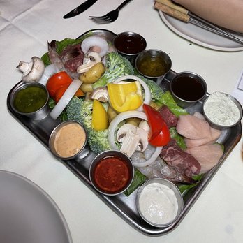 Geja's Cafe - Meat and veggie Tray - Fondue Near Me - Chicago, Illinois Geja's Cafe - Meat and veggie Tray - Fondue Near Me - Chicago, Illinois