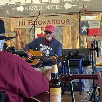 Gar Hole - My buddy "Spider" Webb playing guitar at the Gar Hole. - Bars Near Me - Anna, Texas