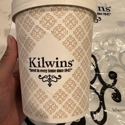 Kilwins Ice Cream - Chocolate - Fudge - Pint of Kilwins cookie dough ice cream, and the bag it came home in