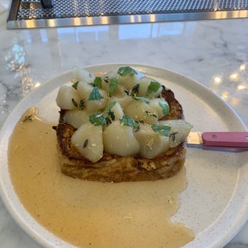 Hustle & Dough - French Toast with Pears and Mint - Bakeries Near Me - Memphis, Tennessee