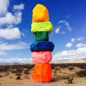 Seven Magic Mountains - Stack of marshmallows - Public Art Near Me - Las Vegas, Nevada Seven Magic Mountains - Stack of marshmallows - Public Art Near Me - Las Vegas, Nevada