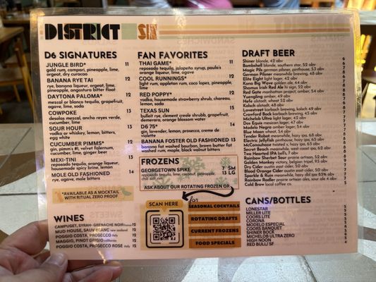 Menu photo 1 District Six Georgetown, TX Menu photo 1 District Six Georgetown, TX