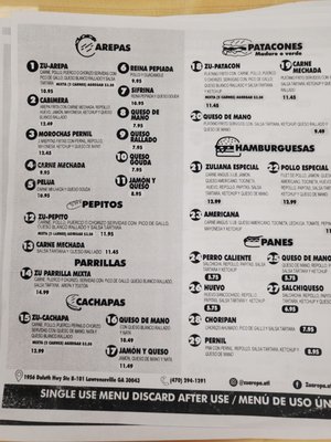 Menu photo 4 Zuarepa - Gainesville Gainesville, GA Menu photo 4 Zuarepa - Gainesville Gainesville, GA