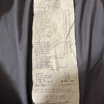 ALDI - a receipt on a blue shirt - Grocery Near Me - Brooklyn, New York ALDI - a receipt on a blue shirt - Grocery Near Me - Brooklyn, New York